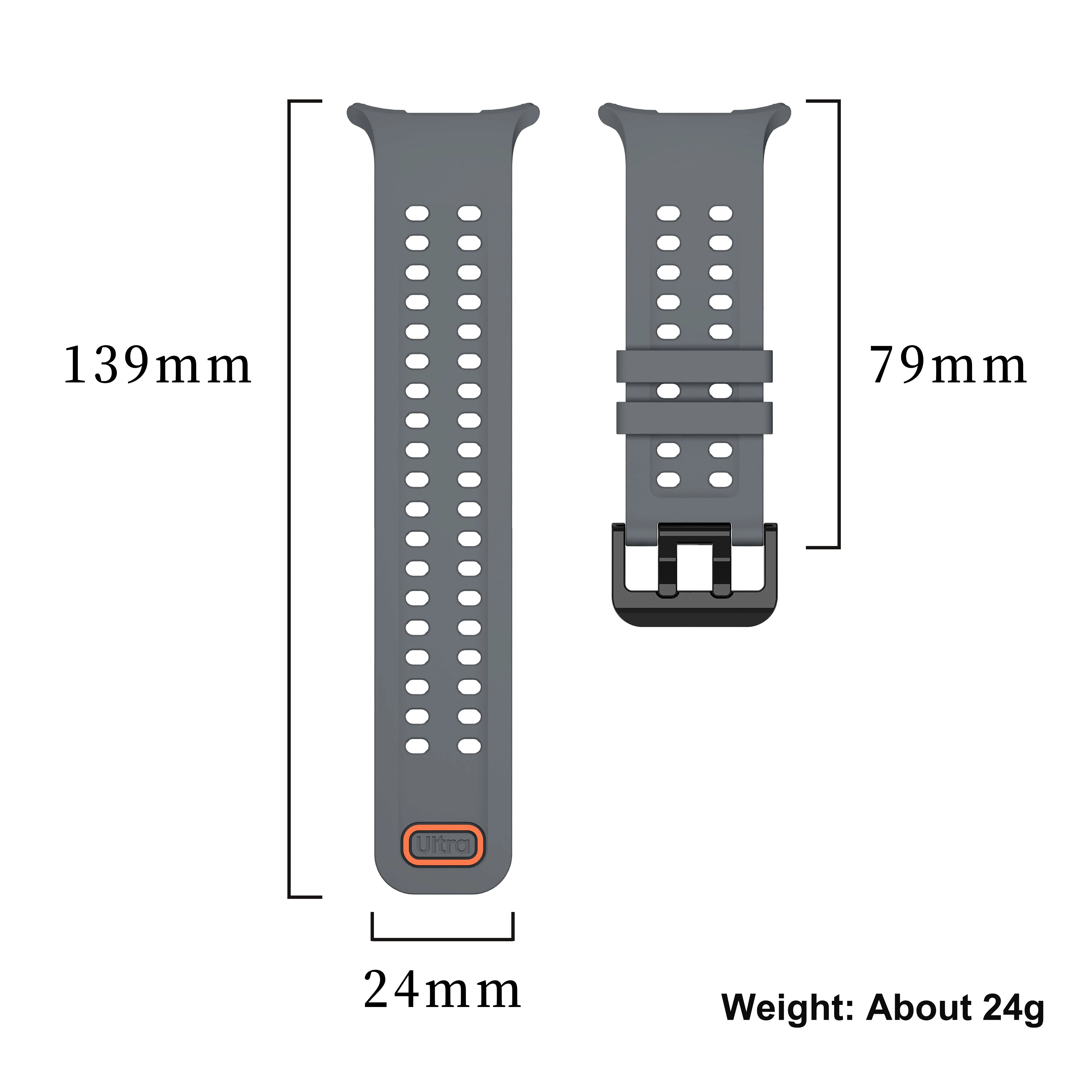 Premium Silicone Marine Sports Band for Smartwatch - Ultra Durable Strap