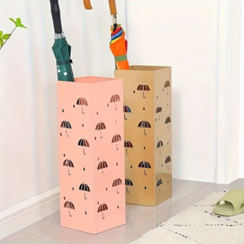 Iron door umbrella rack storage device Umbrella raindrop ventilation Creative design umbrella storage bucket economic simplicity