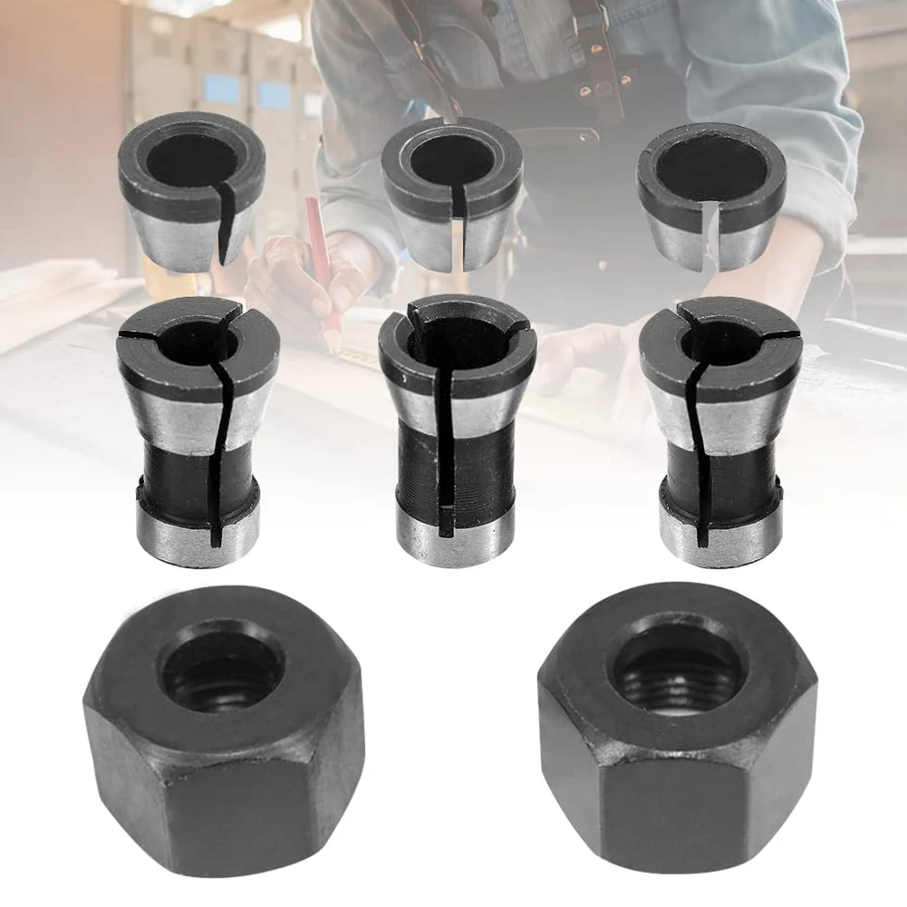 YOCDNOV 6-delige Adapter Set Voor Spanhouder – Geschikt Voor 6, 6,35 En 8 Mm Frezen, Verstevigd Koolstofstaal, Voor Graveer- En Freesmachines (zwart) 3 miniatuurafbeelding