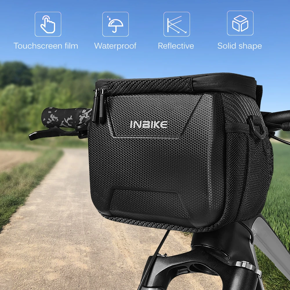 2023 Waterproof Bike Handlebar Bag Touch Screen Front Bicycle Basket