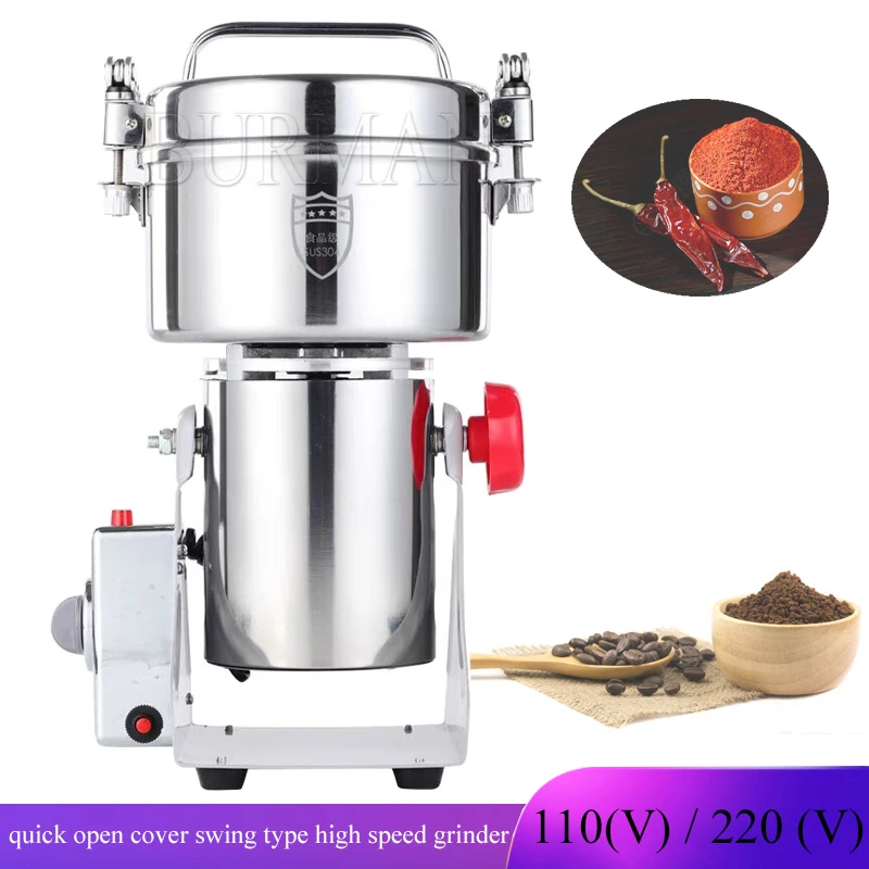 Macinacaffè Elettrico Ad Alta Velocità Con Coperchio Ad Apertura Rapida Per Macinacaffè Ad Alta Velocità Per Macinacaffè Con Peperoncino Ultra Fine