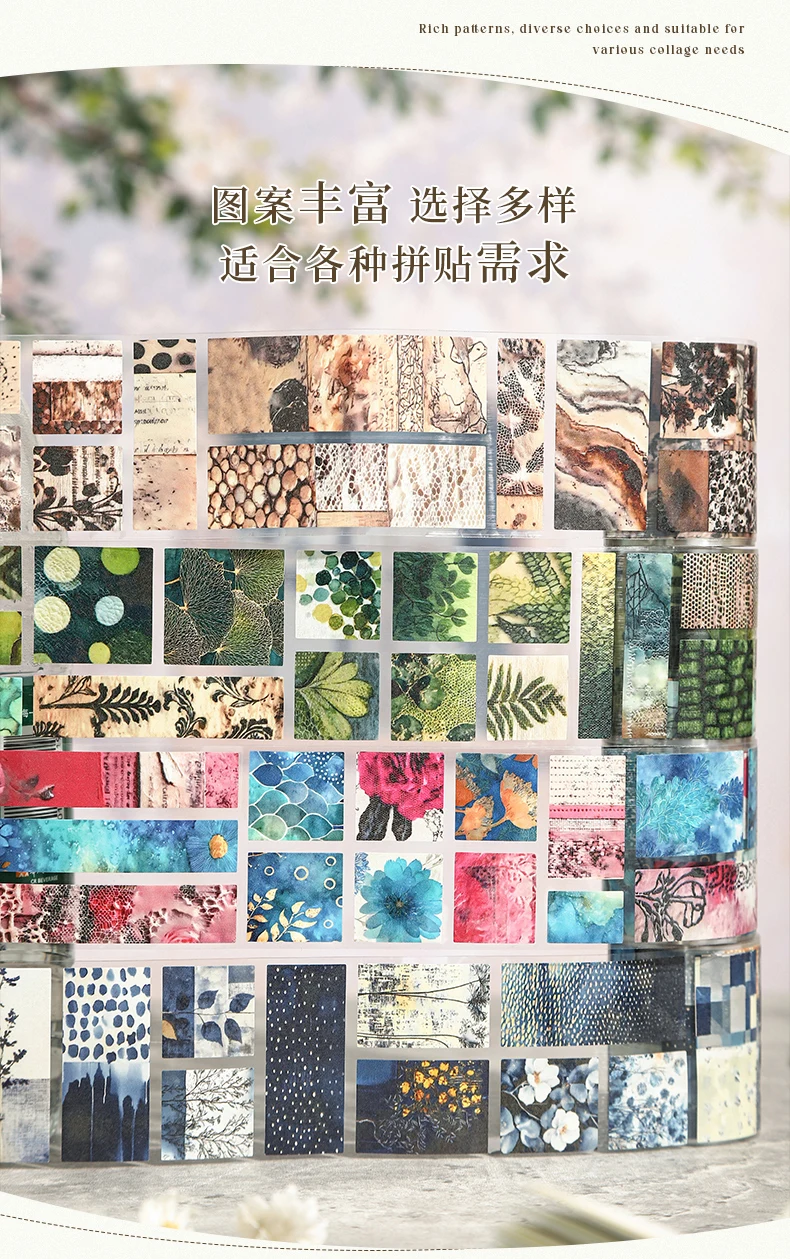 JIANQI 50 mm * 2 m Naturlandschaftsbänder, DIY, Scrapbooking, Dekor, Fotoalbum, Collage, Journaling-Materialien, Aufkleber – Detail 6