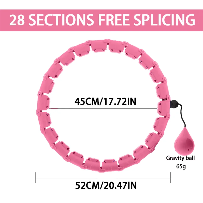 Fitness Hoop Adjustable Exercise Ring for Abdominal Workout Detachable Fitness Ring Equipment Gym Home Workout Weight Loss