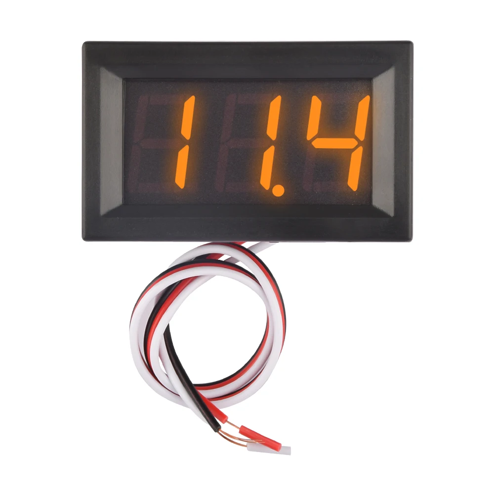 0.56 Inch Three-wire DC Voltmeter Dc0-100v Three-digit LED Digital Tube Digital Voltmeter Detector Suitable for Motorcycles Car