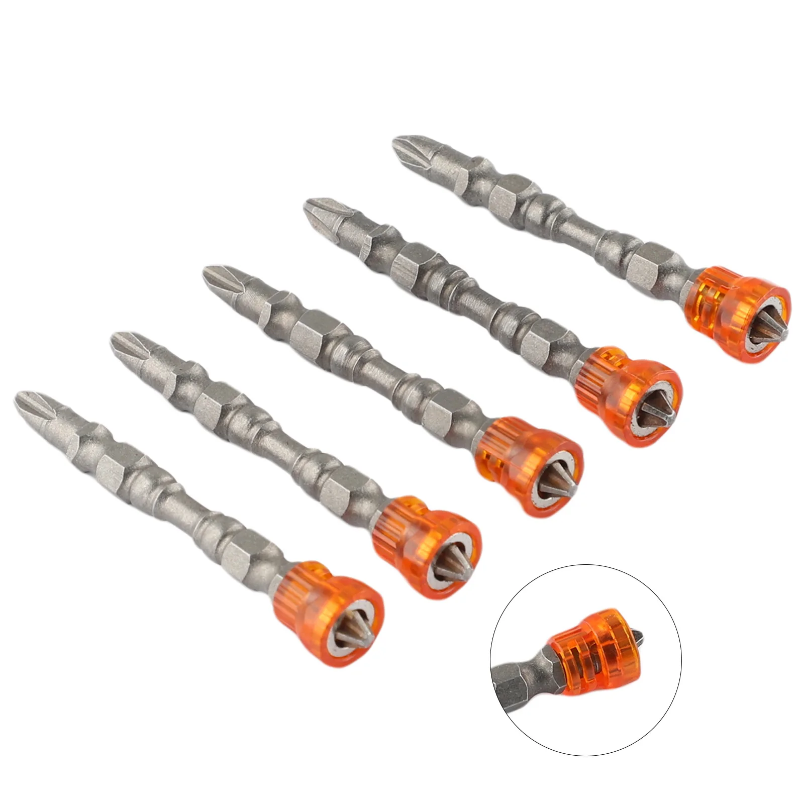 

5pcs PH2 Cross High-strength Screwdriver Bits 65mm Double-Head Magnetic Ring Cross Screwdriver Bits Electric Tool Parts
