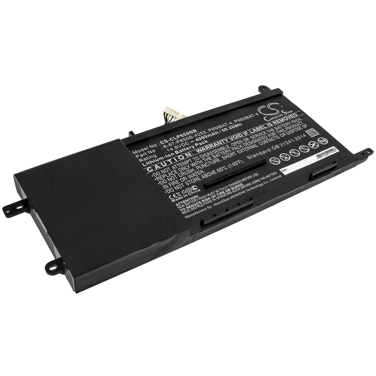 

Аккумулятор CS 4000mAh / 59.20Wh для Eurocom Sky MX5 R3