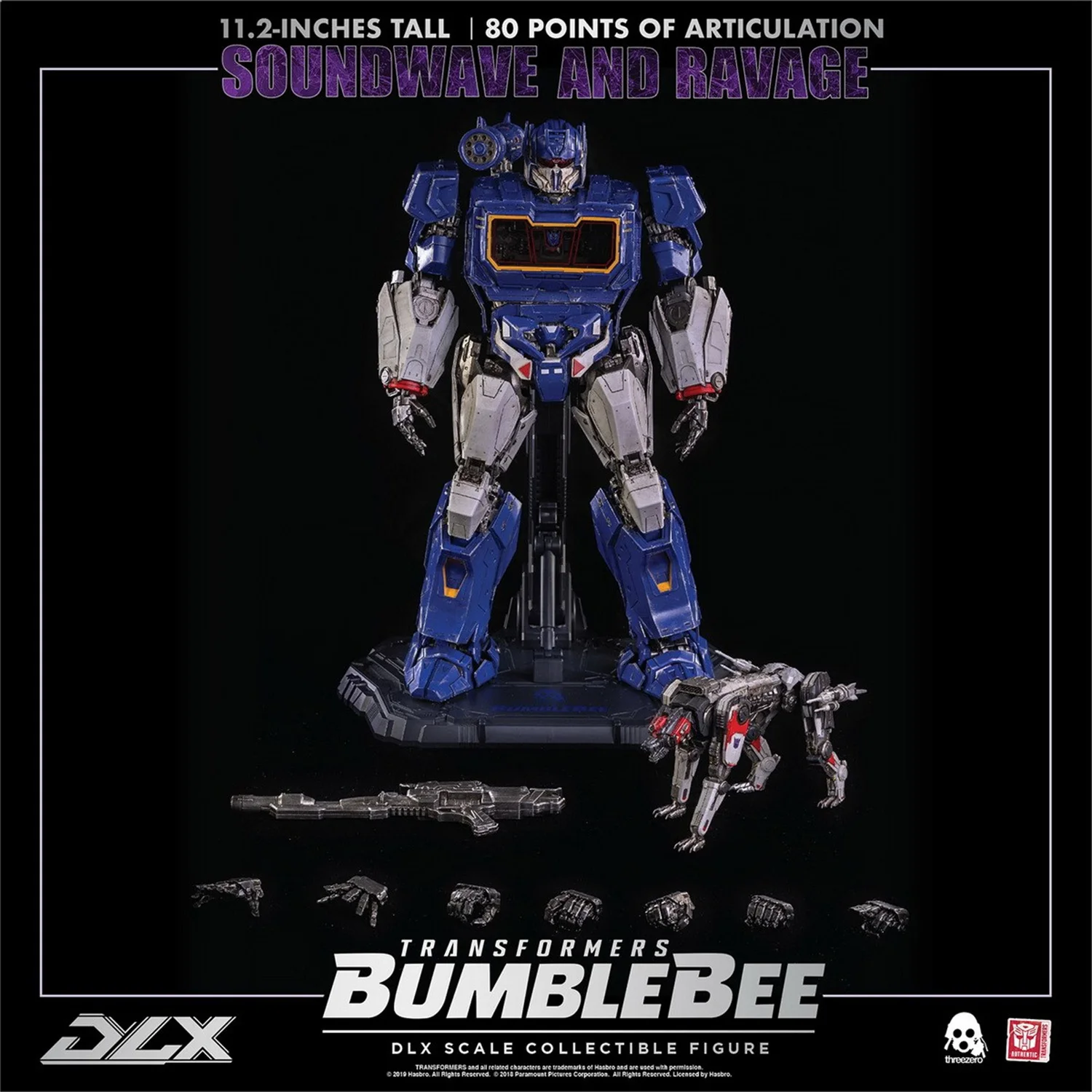 Original ThreeZero 3A G1 MDLX Transformation DLX Soundwave 80