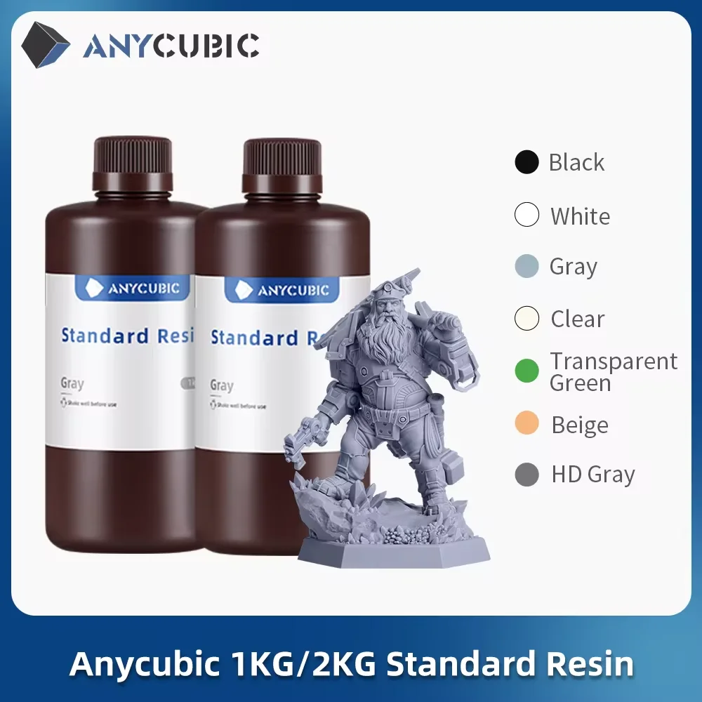ANYCUBIC résine Standard 405nm résine UV LCD imprimante 3D résine photosensible pour Photon Mono 7 Pro Figurines matériaux d'impression 3D