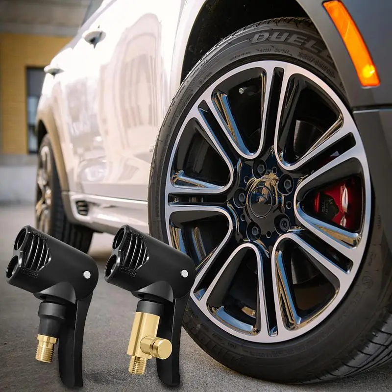 

7.8mm Auto Air Pump Chuck Clip Car Truck Wheel Tyre Tire Nozzle Inflator Chuck Clamp Head Bronze Car Accessories Bike Motorcycle