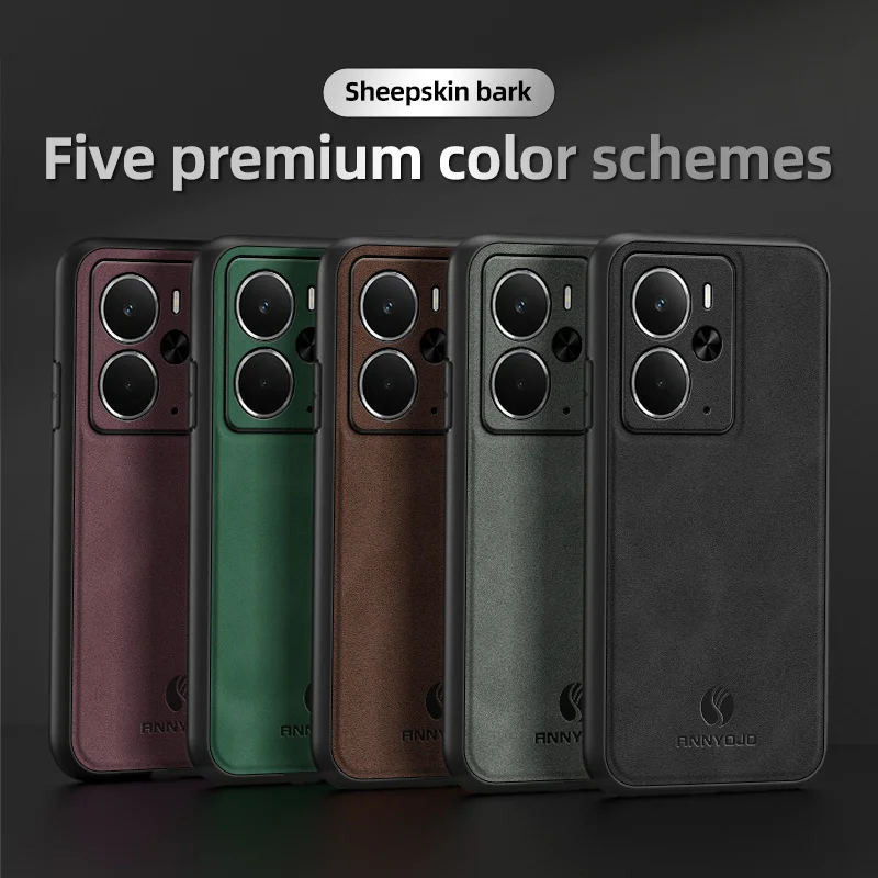 Premium PU Leather Magnetic Back Cover - Matte Finish