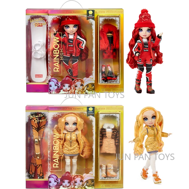 Rainbow High Winter Break Ruby Anderson – Red Fashion Doll and Playset with  2 Designer Outfits, Snowboard and Accessories