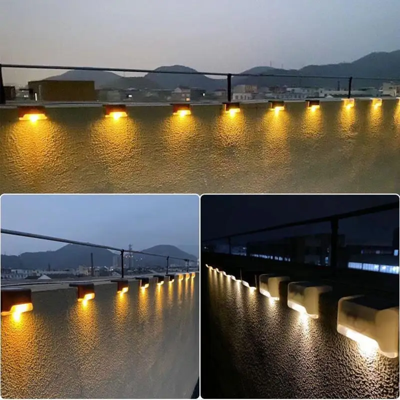 Solar Deck Lights Stair Lamp IP65 Waterproof Led Solar Lights For Railing Stairs Step Fence Yard Patio And Pathway 5