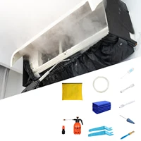 Kit de housse de nettoyage de climatiseur, 15 pièces, avec outils de nettoyage, sac de Protection étanche à la poussière de 118cm pour ensemble de nettoyage de climatiseurs 6