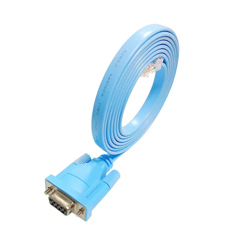 Ethernet Cable 1.8m DB9P RJ45 Console Cable RJ 45 Ethernet To RS232 DB9 Port Serial Routers Network Cable For Cisco Switch Router Blue