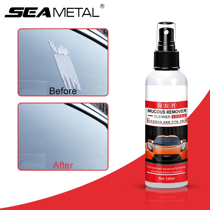Seametal 120ml Sticky Residue Remover Wall Sticker Glue Removal Car Glass Label Cleaner Adhesive