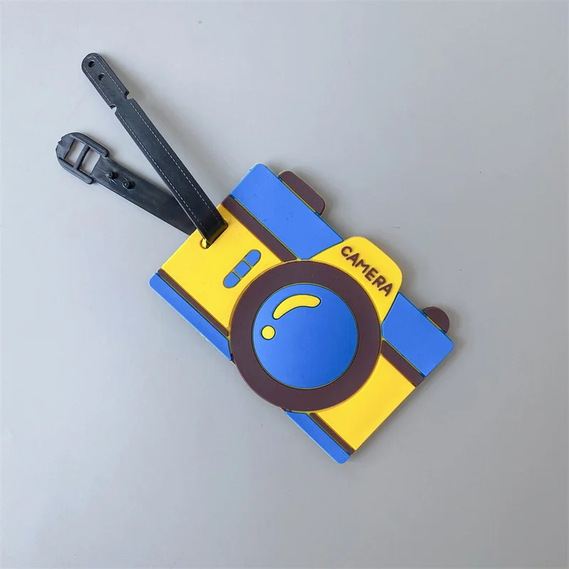 1PCS Luggage Tag Creative Cartoon Suitcase Fashion Style Silicon Luggage Name ID Address Label Portable Travel Accessories Label