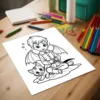 Cute Zombie Coloring Book 24 Pages illustration Creative Relaxation Perfect Self-painting book For Adults & Teens 5