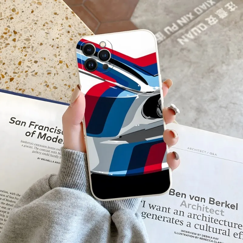 Martini Racing Colors Print Phone Case Color Caramella Per Iphone 15 14 12 13 11 Pro Max Mini X Xr Xs Max 7 8 Plus Soft Cover
