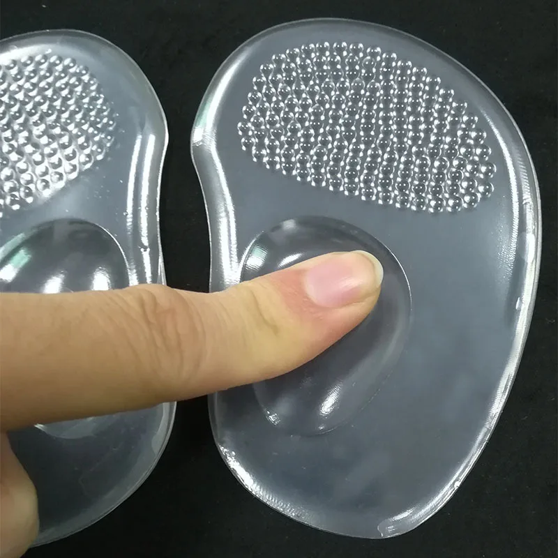 1 Pair Women Shoe Insoles Soft Silicone Gel Cushion Metatarsal Support