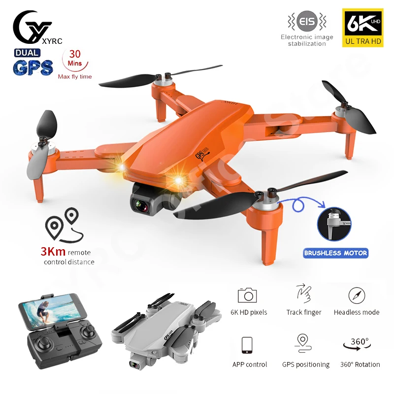 

XYRC S608 Pro GPS Drone 4k Profesional 6K HD Dual Camera Aerial Photography Brushless Foldable Quadcopter RC Distance 3KM