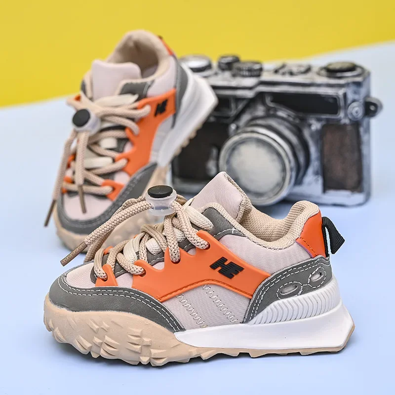 Children Sport Shoes Winter Autumn Baby Cotton Shoes Girls Fashion Color Matching Clunky Sneakers Boys Warm Soft Running Shoes 3