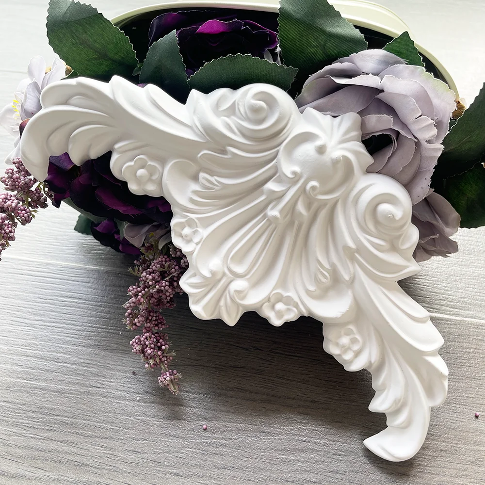 

French ceiling pu corner flower decorative line ceiling carved semicircular line top corner flower border flower imitation gypsu