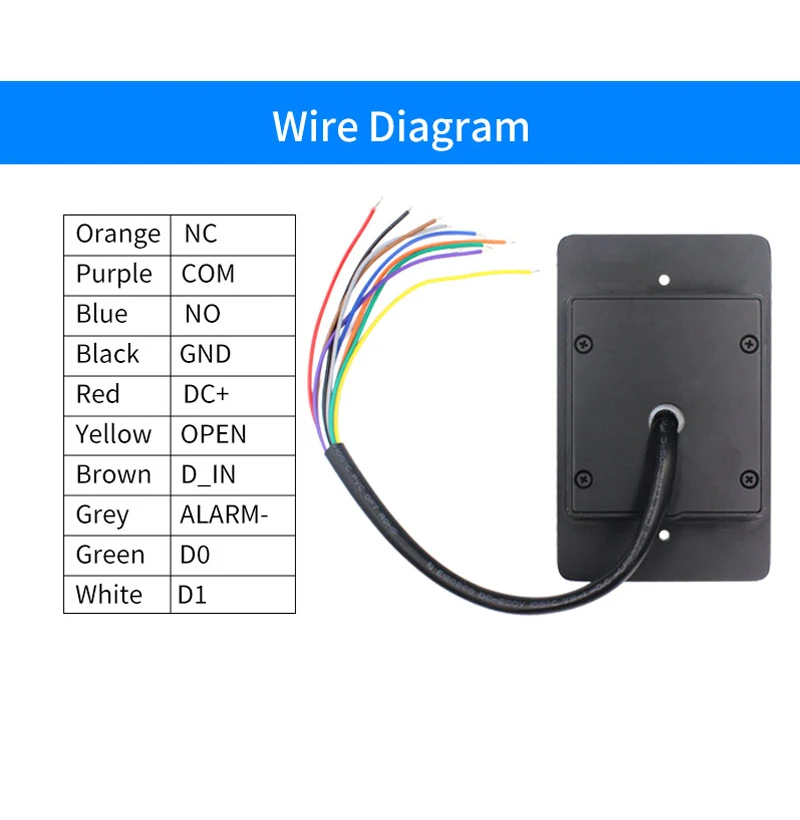 H5 Tuya Wifi Standalone Access Control RFID Keypad Metal IP67 Waterproof Embedde