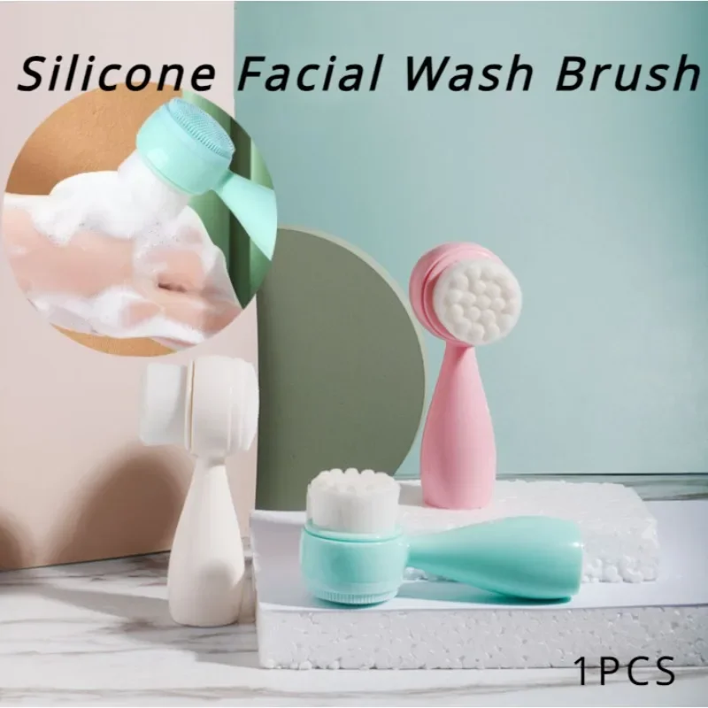 MiniFacialBrushDoublesidedFacialBrushSoftSiliconeFacialBrush