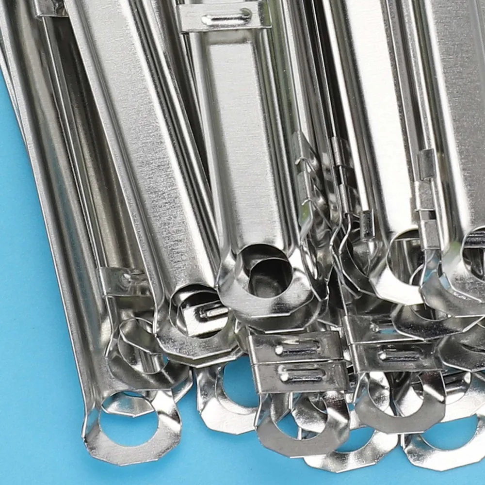 50세트 2홀 종이 바인더 클립 80mm 구멍 간격 350매 용지 용량 2홀 바인더 클립 철 소재 내구성 있는 바인딩 클램프