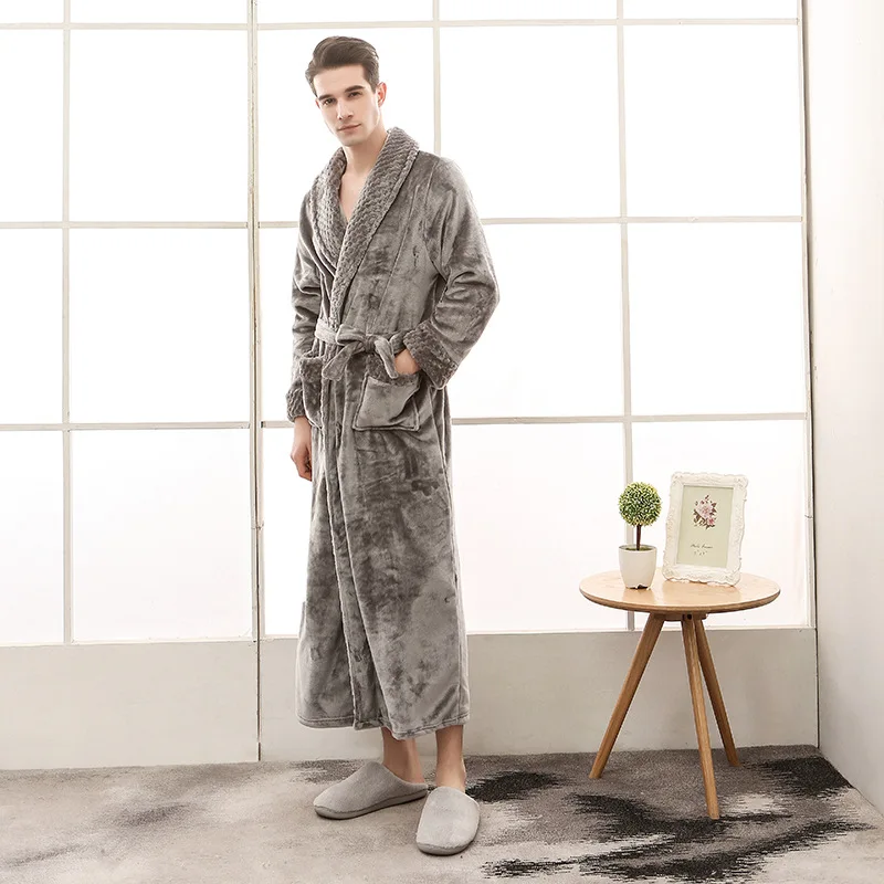 Plush Flannel Bathrobe for Women Long, Warm, Winter Night Robe 12