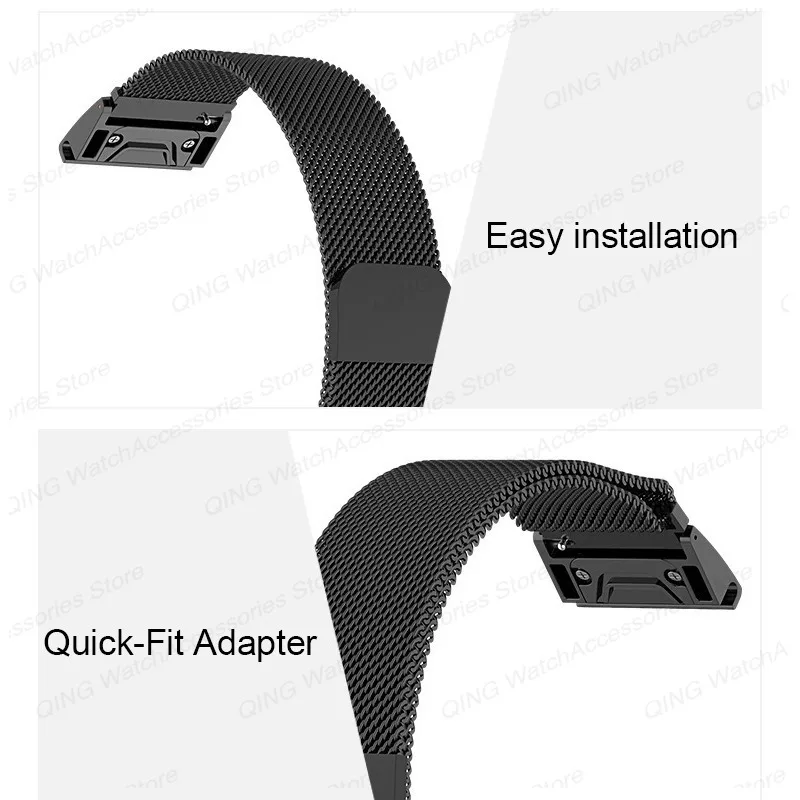 Premium Metal Quick-Fit Watch Strap Adapters (2-Pack) - 20/22/26mm