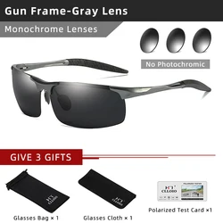 CLLOIO Aluminum Photochromic Polarized Sunglasses with UV Protection (Glasses Without Box)