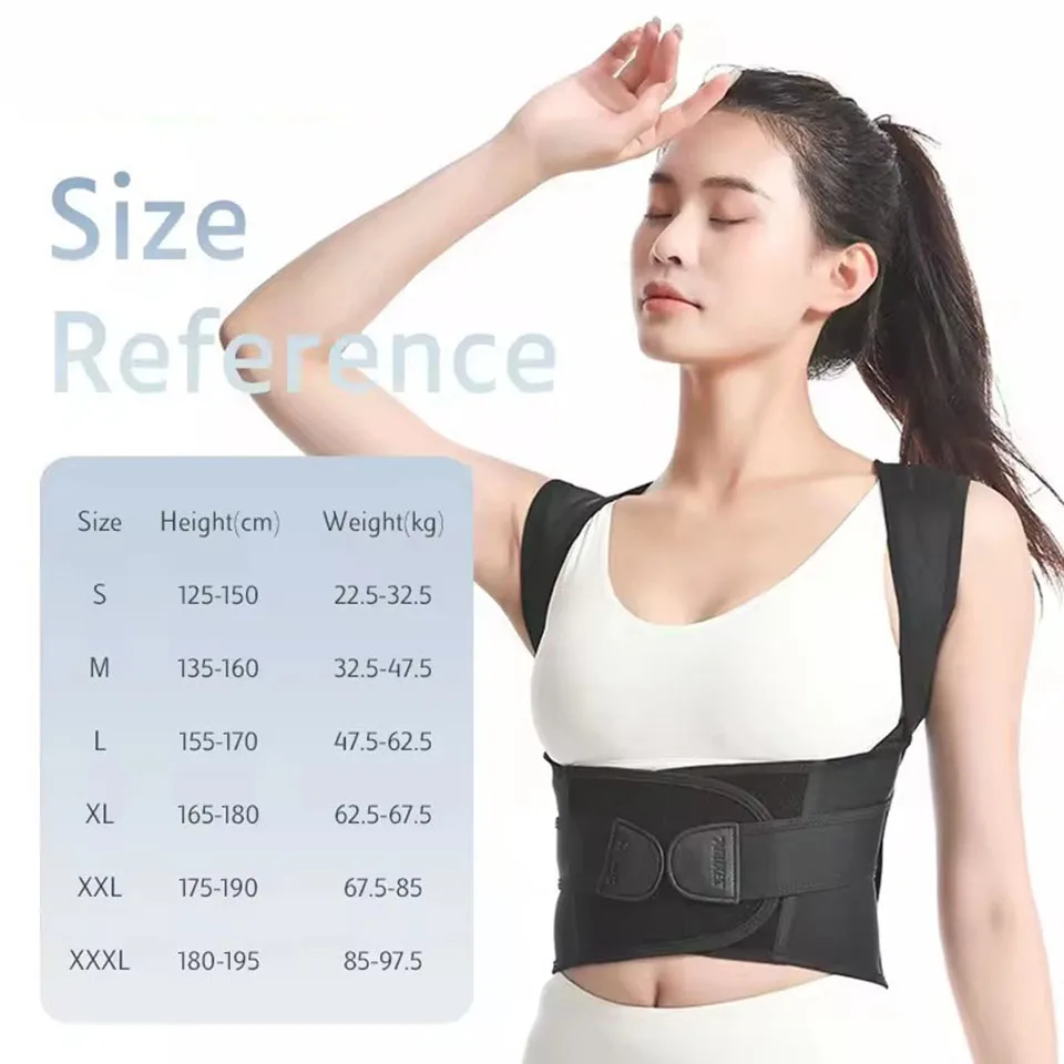 AOLIKES Back Shoulder Posture Corrector Belt Clavicle Spine Support Reshape Your Body Home Office Sport Upper Back Neck Brace