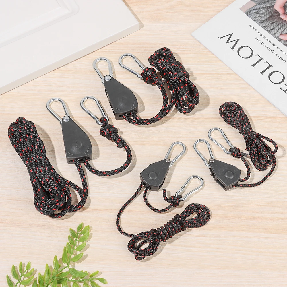 1/2 PCS Tent Adjustable Rope Fastener Fixed Buckle Pulley Tensioner Ratchet Hangers Lights Lifting Camping Awning Wind Rope camping tent fasteners tent rope tightener camping cord buckles ratchet hanger camping rope buckle rope tie down ratchet