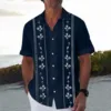 Simple Fashion Men's Shirt 3d Print Short Sleeved Shirts For Men Hawaiian Shirts Beach Casual Male Clothing 2024 New Lapel Shirt 3