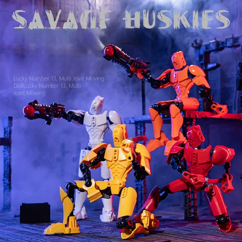 Manichino stampato in 3D Manichino 13 Building Block Warrior Series Giocattoli Action Figures Regali robot Shapeshift mobili multi-snodo - immagine 6