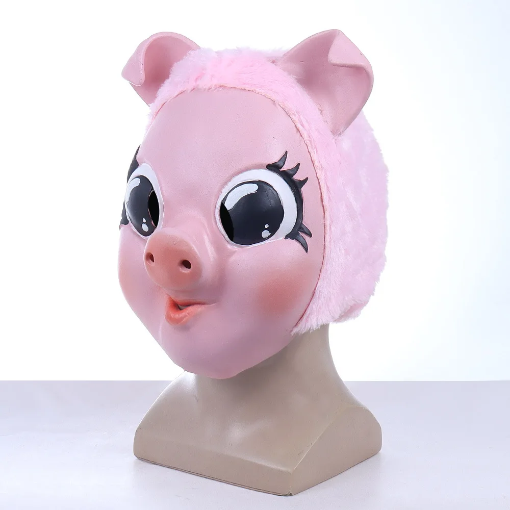 Pig Mask Therian Animal Latex Mascara Furry Horse Donkey Helmet Full Face  Rave Cosplay Novelty Clothes Halloween Costume For Men - Masks & Eyewear -  AliExpress