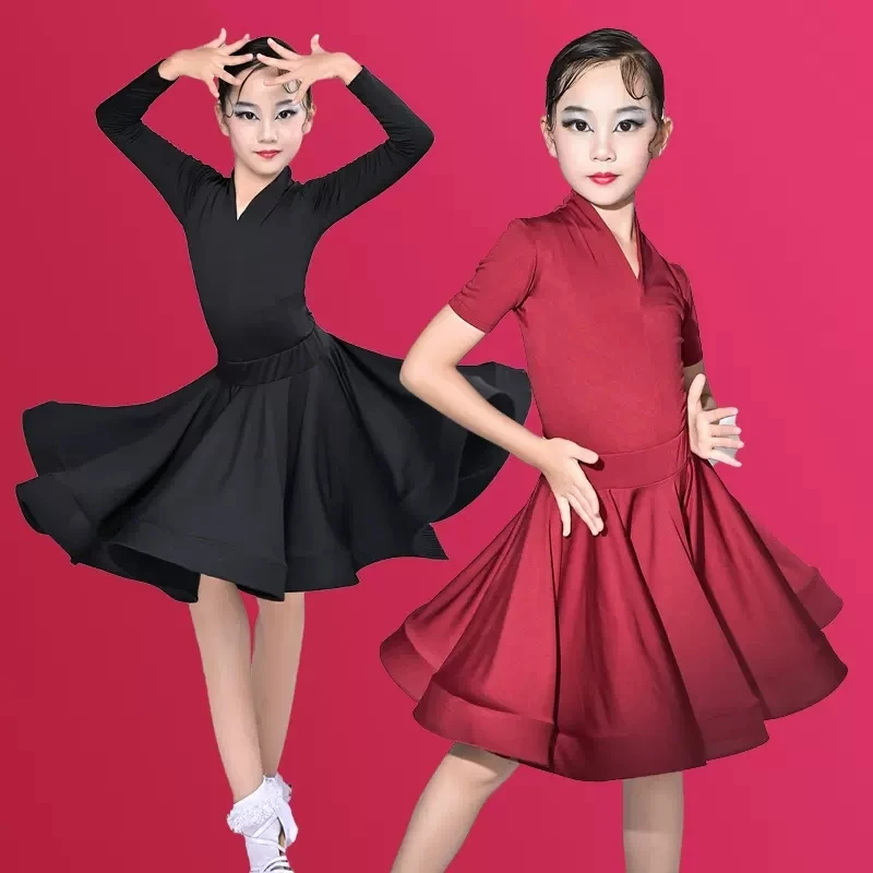 

Children's Latin dance practice costume girls summer new children's ballet competition regulations dress