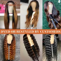 34 pouces cheveux humains 13X4 lâche vague profonde frontale perruque 13X6 bouclés dentelle avant perruques brésilien vague lâche 5x5 dentelle fermeture perruque 4