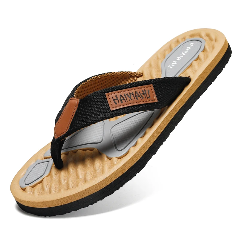 Men's Flip Flops Men Flip Flops Summer Beach Fashion Breathable Casual Beach Slippers Outdoor Shoes