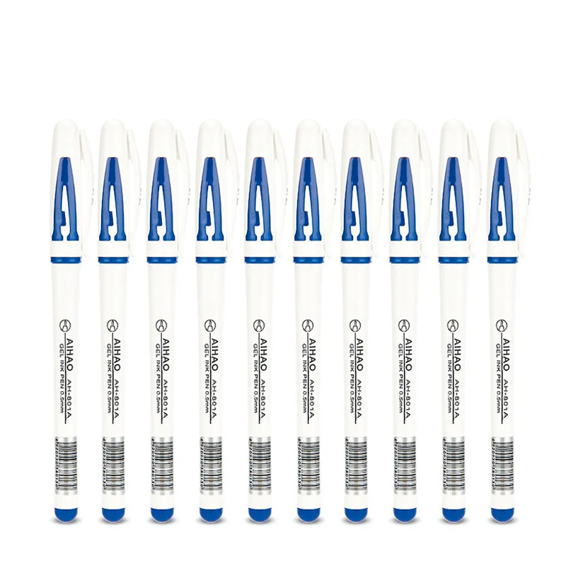 

10/8Pcs/Lot Gel Exam Pen Black Blue & Red Needle Tube Ink 0.5mm Writing Gel Ink Pens Office & School Supplies