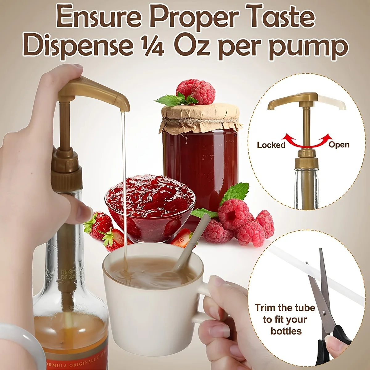 3PCS-kitchen Oyster sauce bottle mouth pressure pump head down sauce artifact device of fuel bottle extrusion household sold