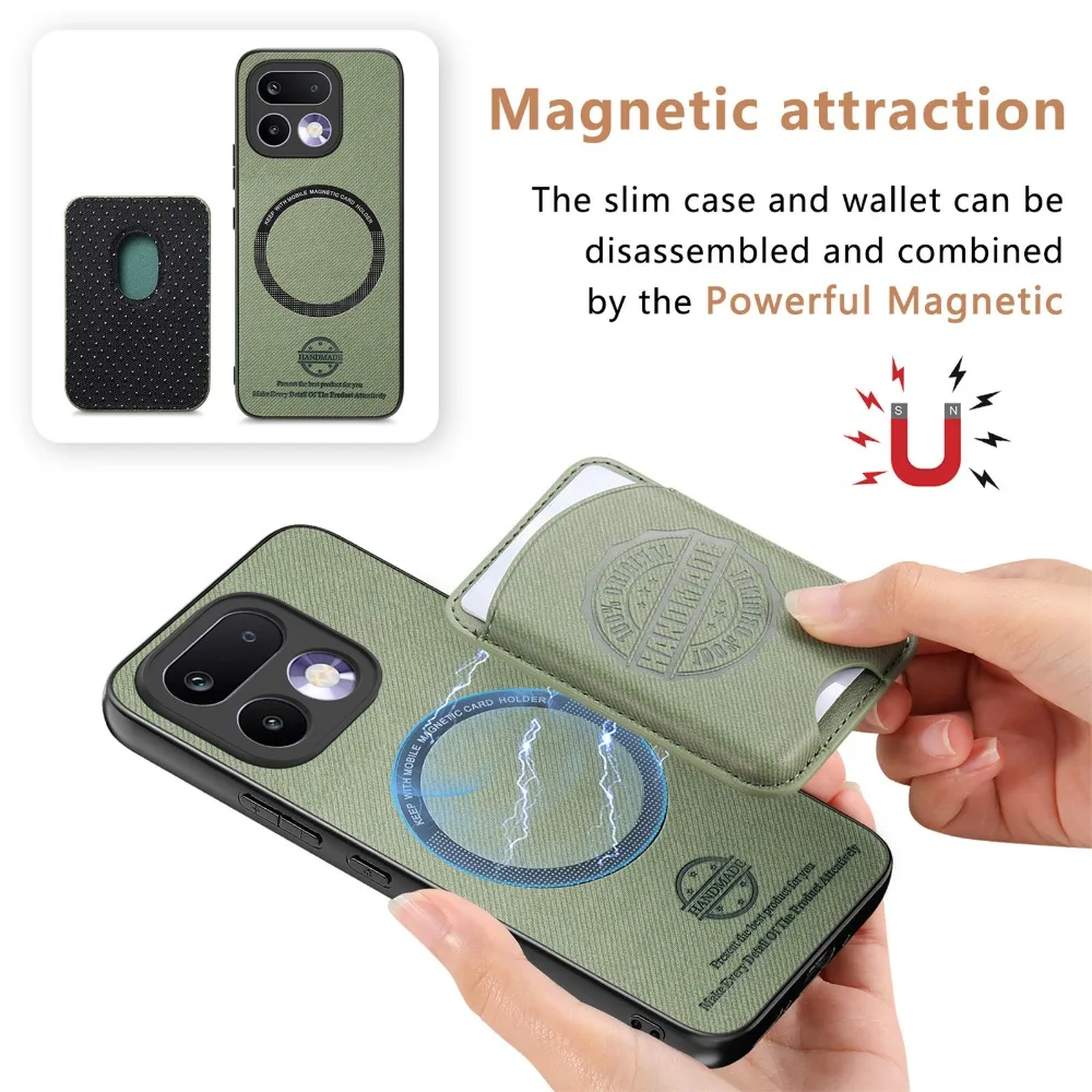 Luxury 2-in-1 Detachable Magnet Card Case with Logo Cover