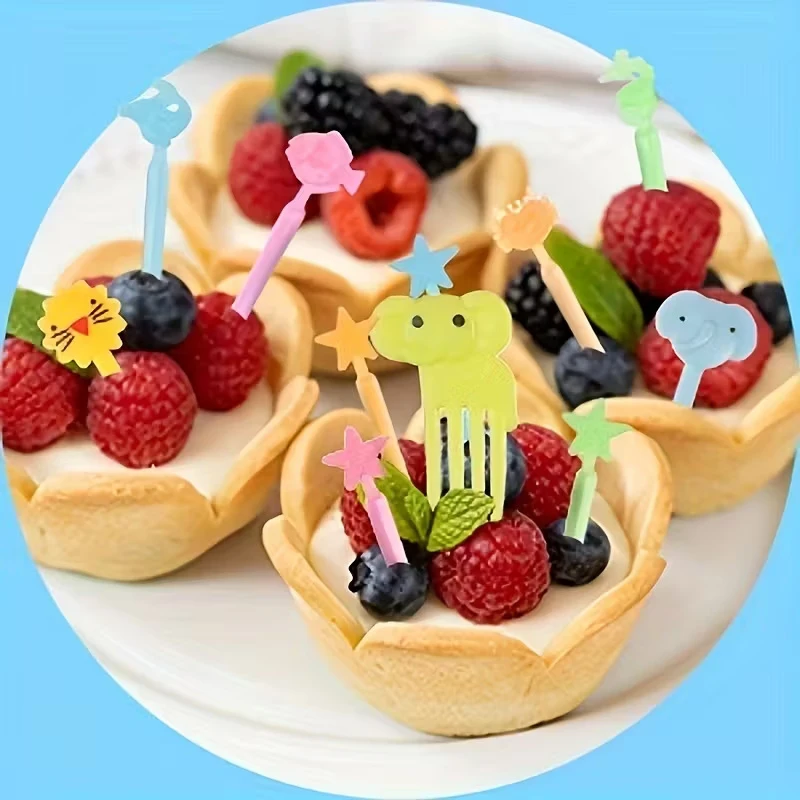 12-46pcs Bento Box Accessory Set Cute Mini Fruit Forks Set Portable Tomato Sauce Dispenser Set For Camping School Lunch Boxes