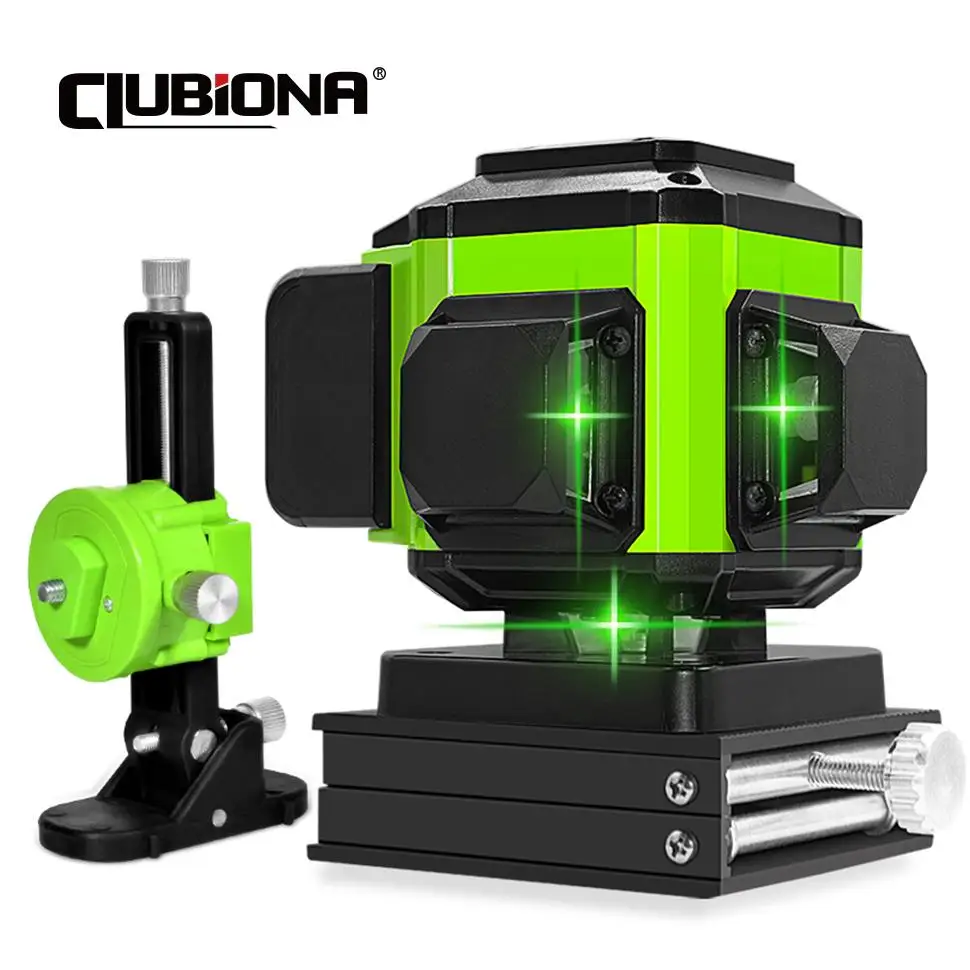 

CLUBIONA IE12S Laser Level 12 Lines 3D Self-Leveling 360 Horizontal And Vertical Cross Super Powerful Green Laser Beam Line