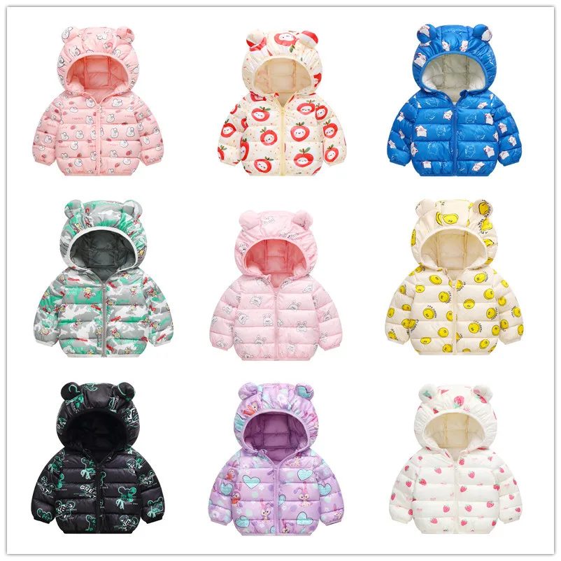1-5 Years Baby Boy Girl Hooded Down Jacket Kids Coats Autumn Winter Outerwear