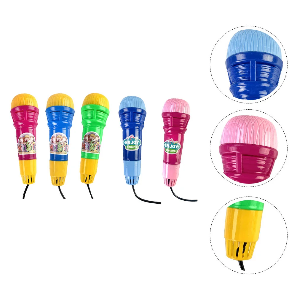 

Microphone Pretend Play Prop Fake Microphone Kids Enlightening Educational Toys Simulated Echo Microphones(Random Color)