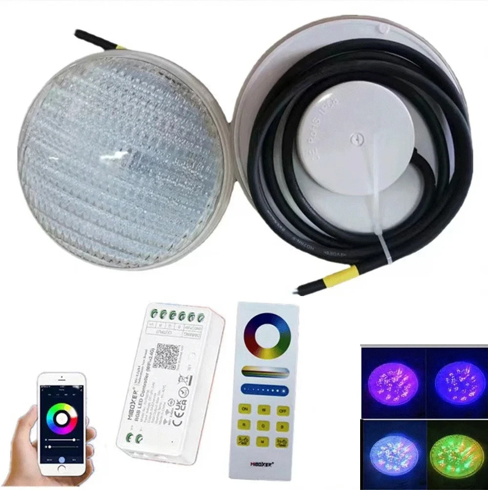 45W RGB LED Underwater Lights 36W 55W Fountain Pond Lamp IP68 Waterproof Wick Embedded Spotlight 24W 18W LED Swimming Pool Light