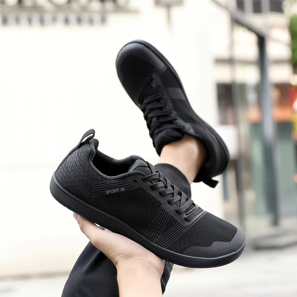 Minimalist Barefoot Shoes Cross Trainer Shoes Non Slip Wide Toe Walking Shoes Breathable Lightweight Tennis Shoes for Men Women 5