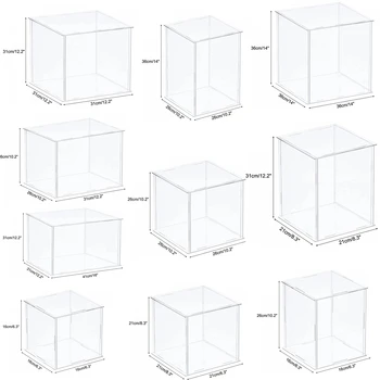 10-15-20-30-35-40cm Transparent Acrylic Display Box Diy Doll Car Model Blind Box Toy Dustproof Cabinet Can Be Customized Size 1